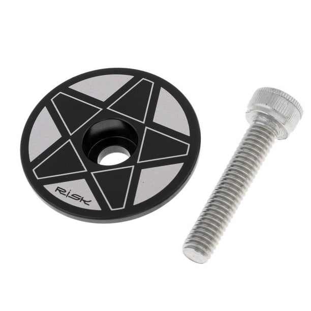 Receptor de dirección para bicicleta de montaña y carretera CNC con tapa superior Estrella negra