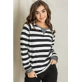 thumbnail image 6 of Black & White Stripe Terry Sweatshirt, 6 of 6