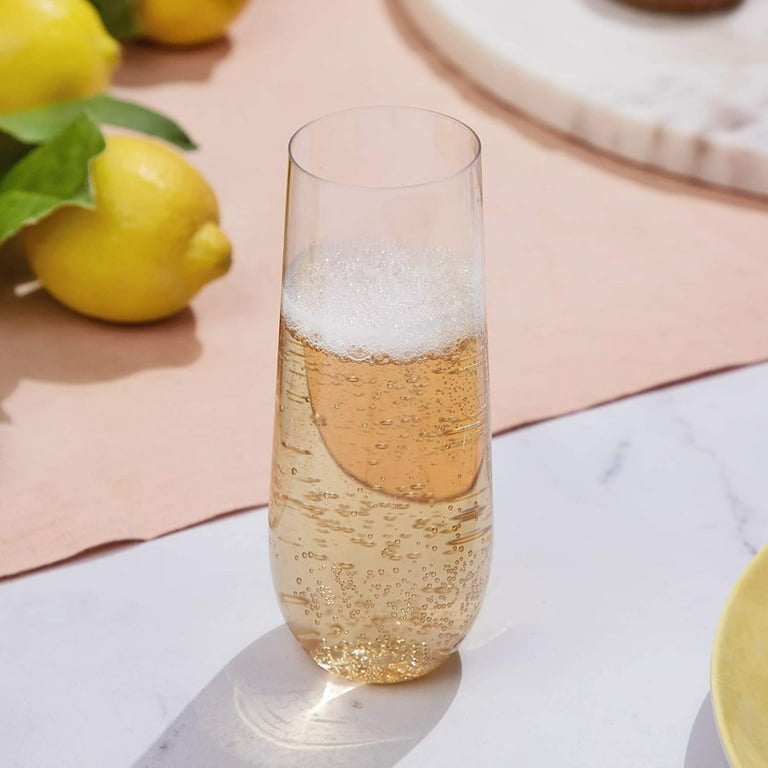 Be Home Premium Recycled Stemless Champagne Flutes (Set of 4)