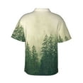 thumbnail image 3 of Easygdp Fog Forest Men's Hawaiian Shirts Print Lapel Short Sleeve for Beach, vacation, party, casual occasions - Medium, 3 of 9