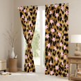 thumbnail image 3 of Feelyou Pink Stars Plum Curtains Pack of 2 (42x84 Each), Cheetah Print Curtains Blackout, 3 of 6
