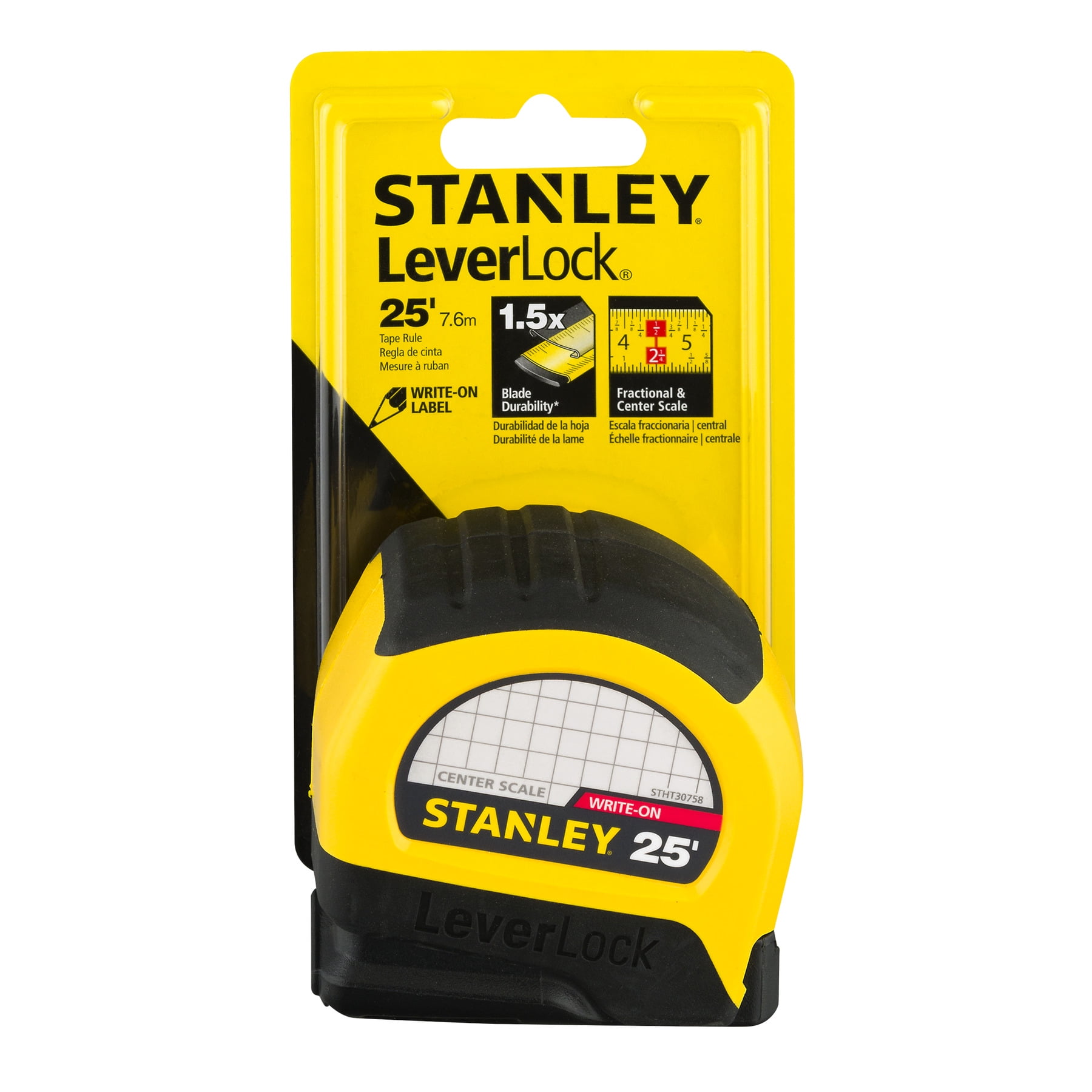 Stanley Lever Lock Tape Rule 25', 1.0 CT
