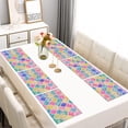 thumbnail image 2 of Multi Color Floral Checkered Pattern Summer Placemats Table Placemats Set Of 6-Linen Kitchen Washable Placemats Table Mats 11.8"x17.7" Non-Slip Heat Resistant, 2 of 5