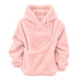 thumbnail image 3 of Xijirk Women Pet Carrier Hoodie Soft Fuzzy Fleece Diagonal Pet Carry Pouch Drawstring Hood Oversized Fit for Pet Lovers Everyday Loungewear and Home Pet Cuddle Moments,M, 3 of 6