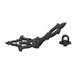 thumbnail image 3 of Renovators Supply Door Lock Latch 8 1/4 in. Black Wrought Iron Hasp Latch Garage Barn Door Lock w/Screws Pack of 4, 3 of 6