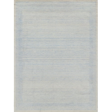 Dusseldorf Hand-Tufted New Zealand Wool Blue/Ivory 14'x18' Area Rug