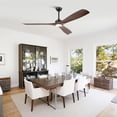 thumbnail image 4 of 60" Farmhouse Walnut 3 Blades Large Ceiling Fan with Dimmable LED Light and Remote Control, 4 of 16