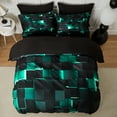 thumbnail image 3 of Flymme Duvet Cover Twin Size 2 Pieces Green Bedding Duvet Cover Set with Pillowcase Geometric Comforter Cover with Zipper Closure Bedroom Decor, 3 of 9