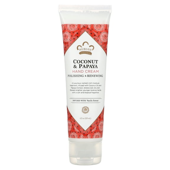 Nubian Heritage, Hand Cream, Coconut Papaya, 4 fl oz (118 ml)