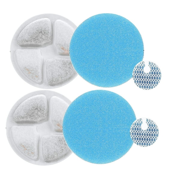 Qzbhct Pet Replacement Sponge Filters for Round 2L/67oz Stainless Steel Automatic Cat Water Fountain Foam Filter Dog Drinking(2 Set)