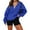 04Blue, variant on EANJE Women's Sweatshirts Trendy Quarter Zipper Pullover Oversized Long Sleeve Lapel Neck Jacket Winter Solid Color Blouse Clothes Dark Green M