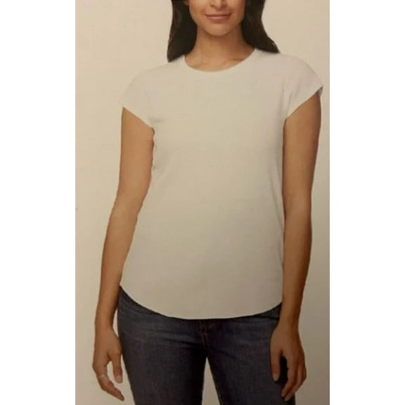 Buffalo David Bitton Women’s White Crew Neck Rib Tee