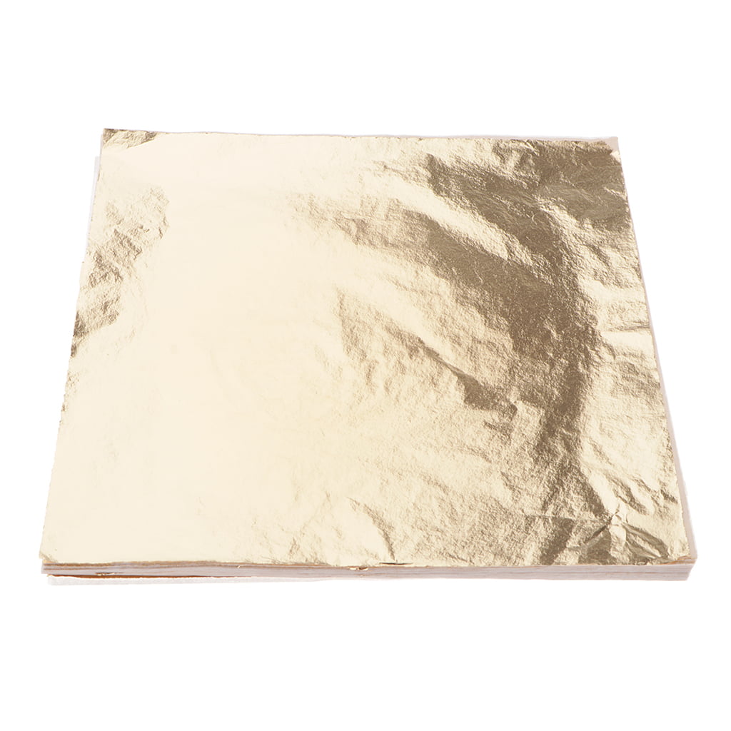 100X/set Gold/Silver/Copper Foil Leaf Paper Food Decor Edible Gilding Craft nEW 