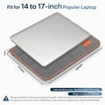 thumbnail image 3 of 15.6''-17''Laptop Case,Laptop Sleeve 16'',Zipper Laptop Bag,Wear Resistance,Shockproof Soft Padded Cover Carrying Computer Bag,Gray, 3 of 8