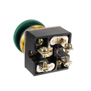 Uxcell Push Button Switch Green Momentary AC 380V 5A Push Button Switch 30mm Panel Mount