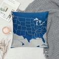 thumbnail image 2 of Orinice Throw Pillow Cover Green America  Map North United California American Arizona Pillowcase Home Decorative Square Pillow Case Cushion Cover White, 2 of 5