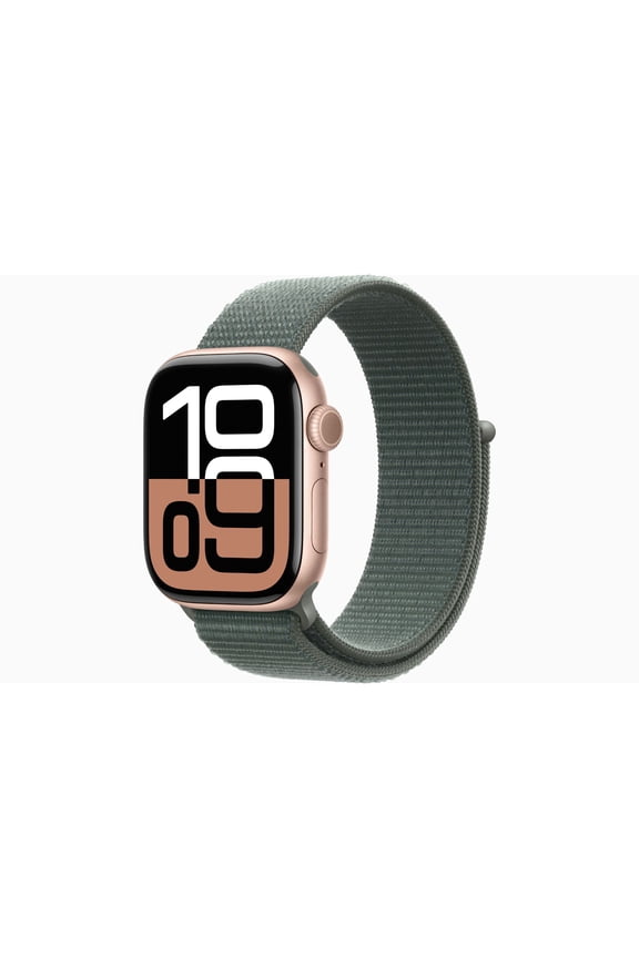 Restored Apple Watch Series 10 GPS Apple OS, Aluminum Case with Sage Sport Loop, Rose Gold/42mm, 1