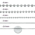 thumbnail image 5 of 4mm High-Polished Stainless Steel Military Ball Chain Necklace, 29.5 inches + Gift Box, 5 of 7