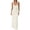 White, variant on Wdgfv Womens V Neck Backless Bodycon Spaghetti Strap Elegant Ruffle Maxi Party Dresses
