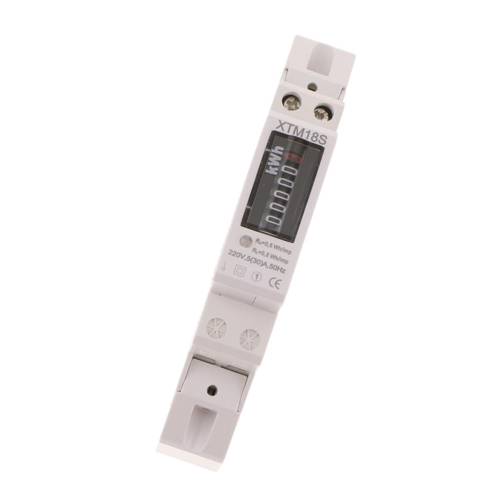 Miulika Single-phase Single-pole Wire Output KWh Counter DIN Rail Mounting - Electronic