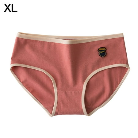 

ELENXS TureClos Women Elastic Cotton Briefs Girl Elastic Waist Breathable Panty