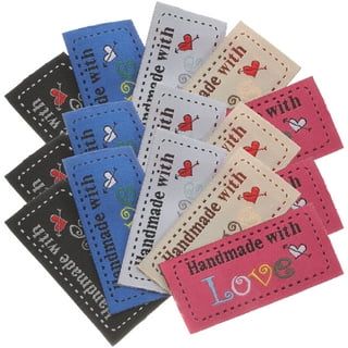100pcs Handmade with Love Tags Sew In Labels Crochet Supplies Personalized  Sewing Labels 