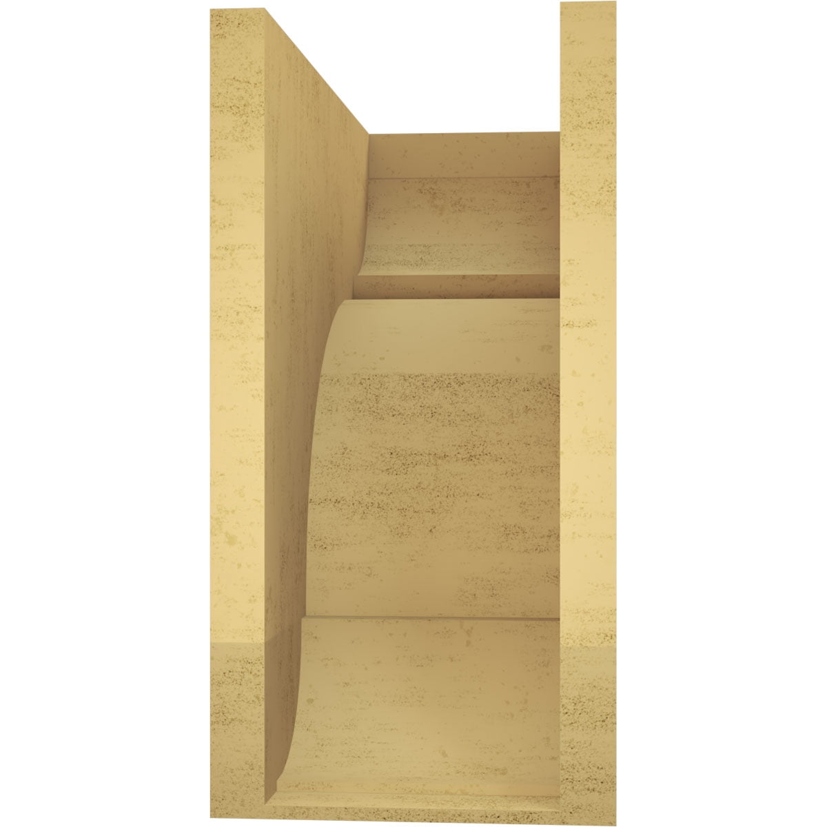 11"W x 22"D x 22"H Classic Bryant Rough Cedar Woodgrain TimberThane Corbel, Primed Tan