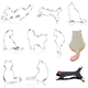 thumbnail image 1 of Cuchillo para galletas de gato, cuchillo para galletas de 8 piezas, cuchillo para galletas de acero inoxidable, cuchillo para galletas DIY de animales, cuchillo para galletas de gato, caramelo suave, 1 of 7