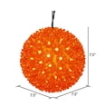 thumbnail image 2 of Vickerman 7.5" Starlight Sphere Christmas Ornament with 100 Orange Wide Angle LED Lights, 2 of 3