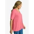 thumbnail image 3 of Jessica London Women's Plus Size Scalloped V-Neck Tunic, 3 of 4
