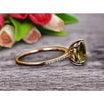 thumbnail image 5 of 10k Rose Gold Anniversary Gift Art Deco 1.80 Carat 7mm Cushion Cut Champagne Diamond Moissanite Wedding Engagement Ring, 5 of 5