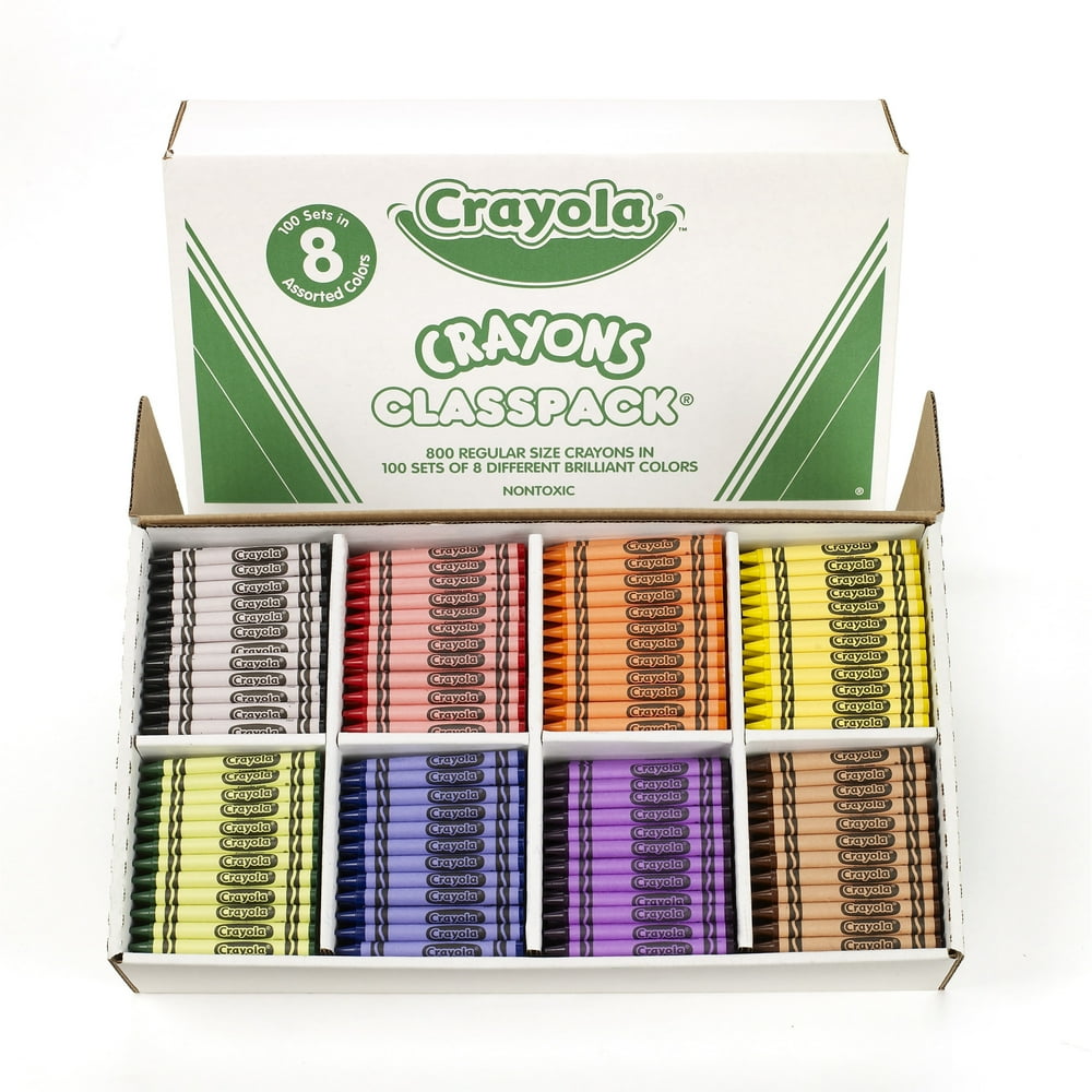 Crayola Crayon Classpack, 8 Colors, Pack Of 800