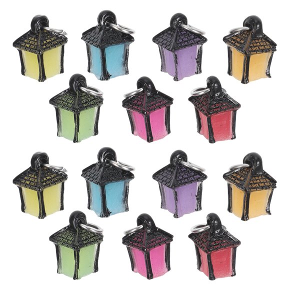FOMIYES 14Ud Linternas Vintage Luminosas Multicolor Para Casa De Muñecas Y