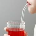 thumbnail image 3 of Reusable Glass Straws Clear Drinking Straw for Hot/Frozen Drinks, Cocktail Smoothies Tea Milkshakes, 3 of 8