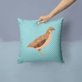 thumbnail image 2 of Carolines Treasures BB8129PW1414 Golden Phoenix Quail Blue Check Fabric Decorative Pillow, 14 x 14 in., 2 of 4