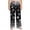 Black, variant on Winter Pajama Pants for Women, Snowflake Print, Drawstring Straight Leg Lounge Sleep Pants