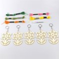 thumbnail image 4 of Toystoory Kit de llavero de punto de cruz de de 5 uds, llaveros de girasol bordados, plantillas de e hilo de colores brillantes para llaveros Almacenamiento y organización del hogar Toystoory HA023042-00, 4 of 6