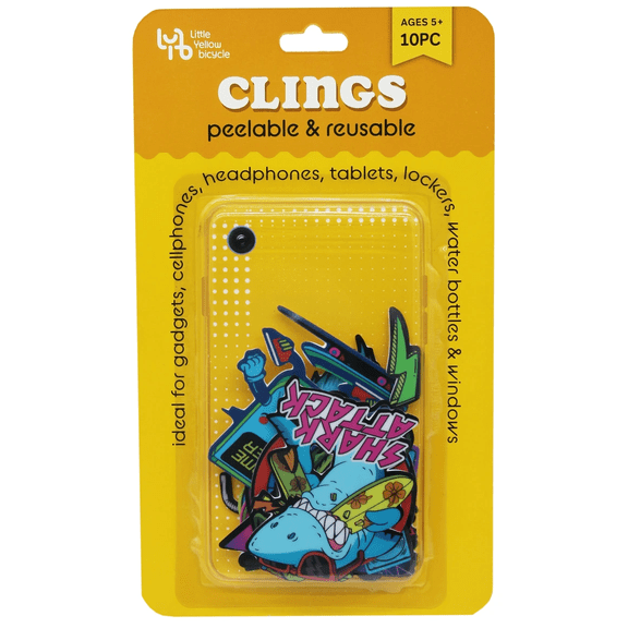10 Pack Peelable, Waterproof Cling Stickers, Cute Animal Designs for Crafts, Playtime, Decor, Reusable, Residue Free, Fun, Creative Activity, Great for Walls, Windows and More, Mix