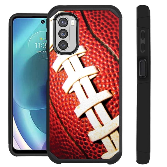 Compatible with Motorola Moto G 5G (2022) Hybrid Fusion Guard Phone Case Cover (Football)