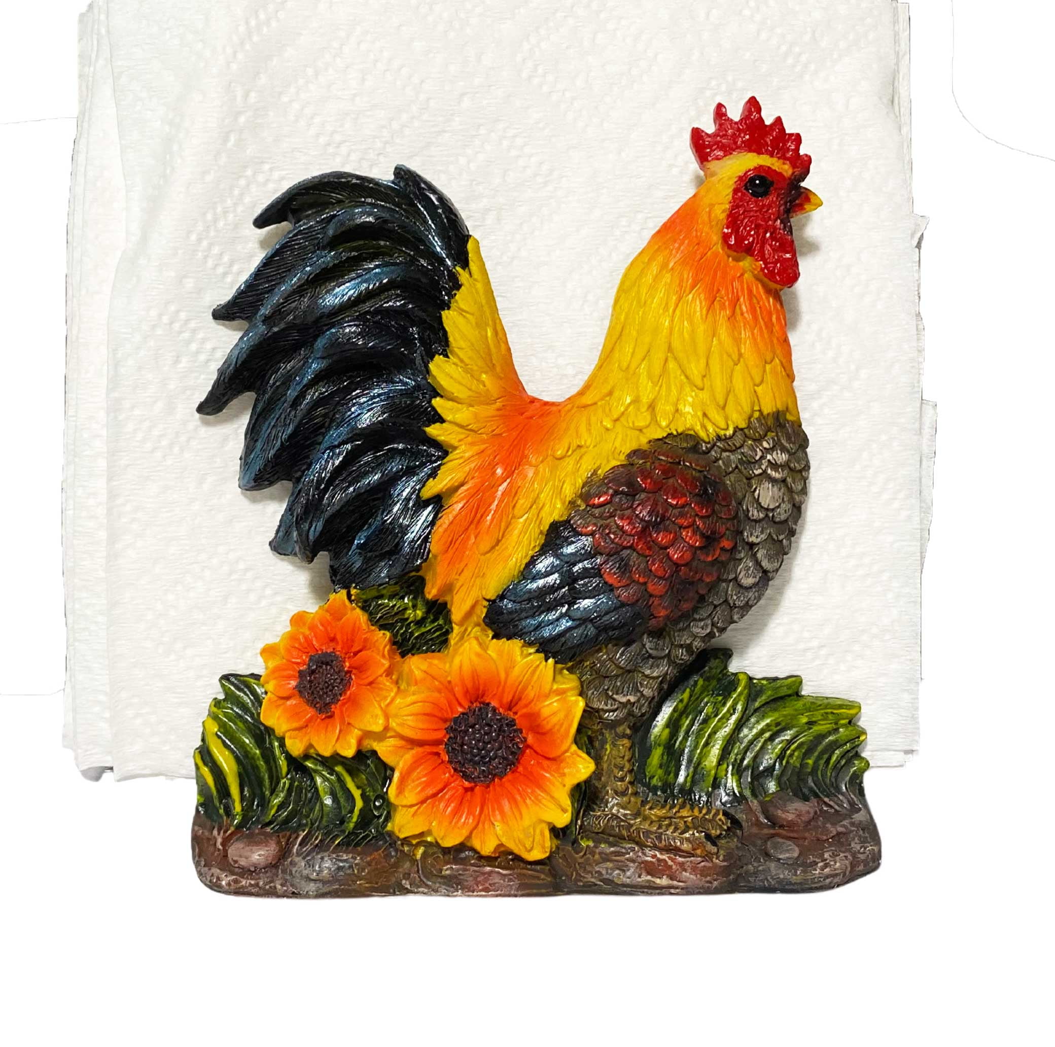 Farmhouse Rooster Napkin Holder Barnyard Chicken Country Living