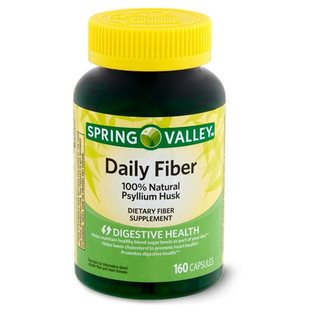 Spring Valley Daily Fiber 100 Natural Psyllium Husk Dietary Supplement 160 Count Brickseek