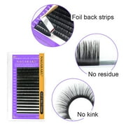 NAGARAKU Eyelash Extensions Individual Lashes 0.03mm D curl 12mm 16 Rows Soft Natural Matte Black Professional Mega Volume Beauty Salon Supplies