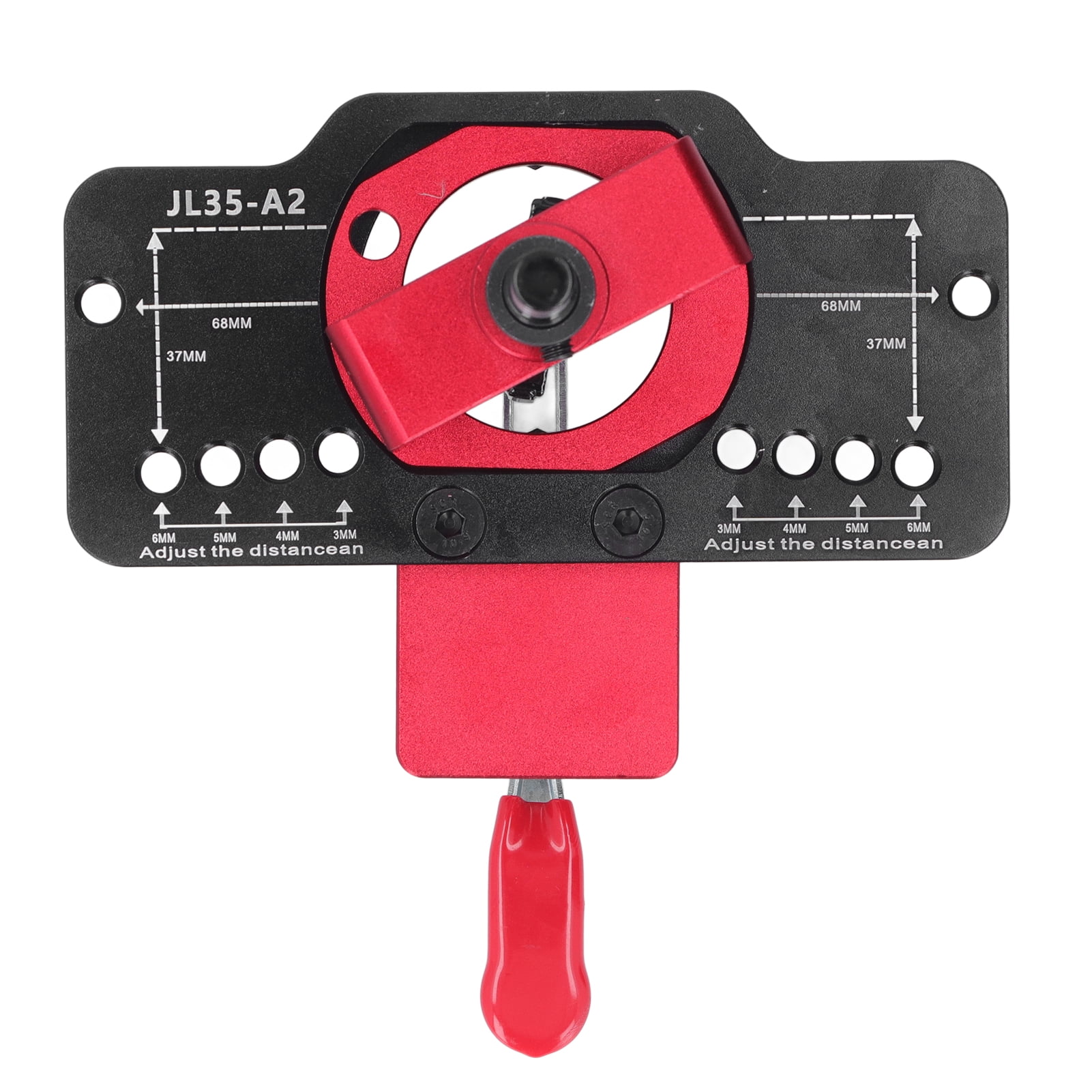 YAHHU 35mm Hinge Jig Drilling Hole Puncher, Aluminum Alloy Concealed Hinge Drill Guide Locator Set for Cabinet Door Installation, High Precision Woodworking Hole Auxiliary Tool Kit
