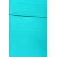 thumbnail image 4 of Moa Collection Women's Plus Size High Waist Foldable Elastic Band Relaxed Fit Solid Maxi Skirt, 4 of 4