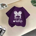thumbnail image 2 of Shirts for Girls 14-16 Girls Cute Graphic Print Round Neck Short Sleeve Tee Summer Casual T Shirt Z4-Purple, 150, 2 of 4