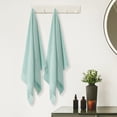 thumbnail image 4 of REGALWOVEN Cotton Bath Towels, 2 Pack Soft Solid Quicker to Dry and Highly Absorbent Towels Bathroom Blue 28' x 56', 4 of 8