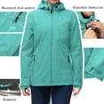 thumbnail image 2 of Miluxas Women's Softshell Hooded Jacket Warm Lightweight Waterproof Insulated Windbreaker with Pocket Sky Blue XL(XL), 2 of 7