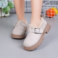 thumbnail image 4 of NOKIO Kids Girls Winter Fur Lined Loafers Boys Girls Slippers Girls Slippers Memory Foam Moccasin Shoes Furry Plush Lining Non Slip Indoor Outdoor Boys Slippers for Big Kids Little Kids Toddler, 4 of 9