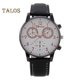 thumbnail image 1 of Men Watch 3 Eyes Round Dial Faux Leather Strap Quartz Movement Male Teens Casual Digital Wristwatch Fashion Jewelry Birthday Gift, 1 of 5