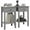 Grey, variant on HOMCOM Side Table Set of 2, End Tables with Drawer and Bottom Shelf